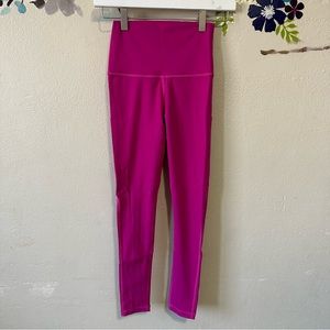 Zyia Active Fuchsia Brilliant Hi Rise 7/8 Leggings Gym Exercise Pink Size 2